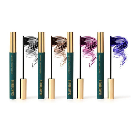Mascara Long Lasting Waterproof Sweatproof Silk Fiber Thick Curling Eyelash Extension Volume Smudge-proof Quick Dry Non-blooming
