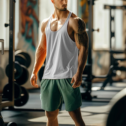 Summer New Men's Tank Top Quick Dry Fitness Tank Top Breathable Comfortable Casual Tank Top Running Pattern Printed Tank Top