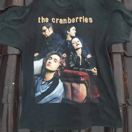 Vintage Classic Rock Band Tops 1995 Cranberry Band Pattern T-Shirt Print Cotton Crew Neck Short Sleeve Casual Loose Shirt Unisex