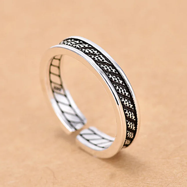 Hot 925 Sterling Silver Ring AAA Zircon Adjustable Simplicity Fashion Exquisite Women Jewelry Accessories Wedding Party Gift