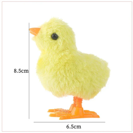 4Pcs Wind-Up Jumping Chicken Duck Toy – Interactive Plush Simulation Toy for Babies & Toddlers, Perfect Birthday Gift