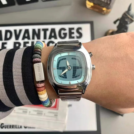 Fashion Digital Display Dynamic Watch Vintage y2k Waterproof Quartz Wristwatch for men Square Shape Cool watches reloj hombre