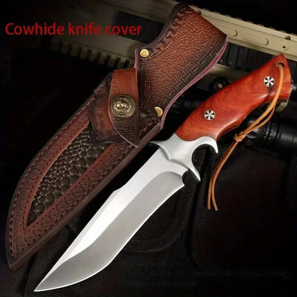 One High-end Kitchen Knife - A Japanese Stainless Steel Chef's Knife With A Knife Sheath And A Wooden Handle For Slicing Meat