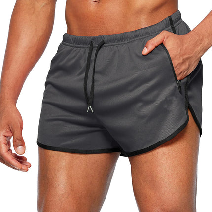 Men's new beach shorts running shorts 3-inch quick drying fitness running fashionable fitness shorts