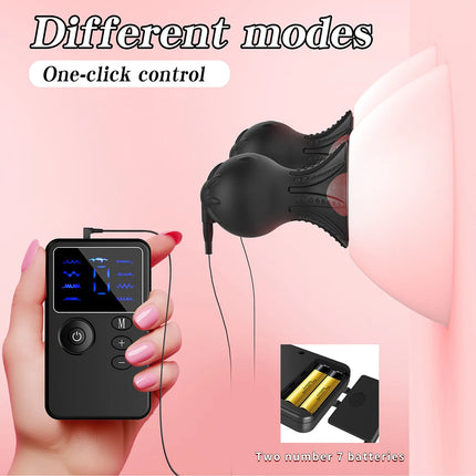 Electric Shocker Nipple Sucker Nipple Clamps Labia Clitoris Clips Breast Clit Masturbator Adult Games Sex Toys For Women Men