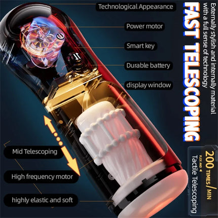 Masturbation Cup for Men with Electric Telescopic Automatic Telescopic Piston Pumping Masturbation Device Adult Sex Toys