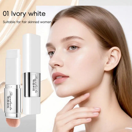 QIYUDUOLA 2in1 Color Changing Foundation Stick 13g LongLasting Concealer Pore Minimizing Lightweight Hydrating For Natural Look