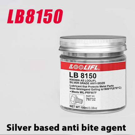 LOOLIFL 8150 Silver-Based Anti-Seize Lubricant 100ml/236ml/436ml - High Temp (-40℃~900℃) Anti-Corrosion Anti-Wear for Machinery