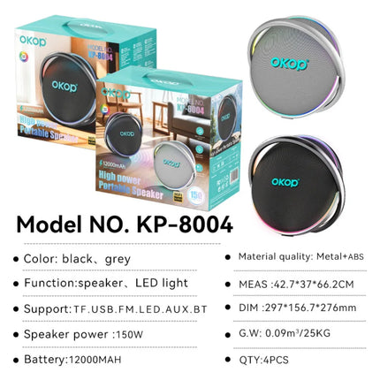 OKOP Bluetooth Speaker 120W High-power Subwoofer RGB Ambient Light Outdoor Long-lasting Battery Life Subwoofer Caixa De Som범블비헬맷