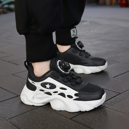 Childrens Sports Shoes Comfortable Elastic Shock-absorbing New Campus Retro Mesh Training Shoes Daily Breathable Casual Shoes
