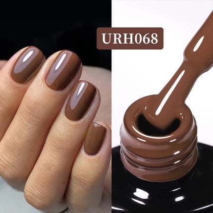 UR SUGAR 7ml Pink Nude Natural Rubber Base Gel Nail Polish Semi Permanent Chrome Sequins Soak Off Construction UV Gel Varnish