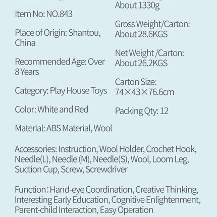 48needle Handmade Knitting Machine Cylinder Wool Loom Scarf Sweater Hat Socks Adult Children Lazy Artifact Christmas Gift