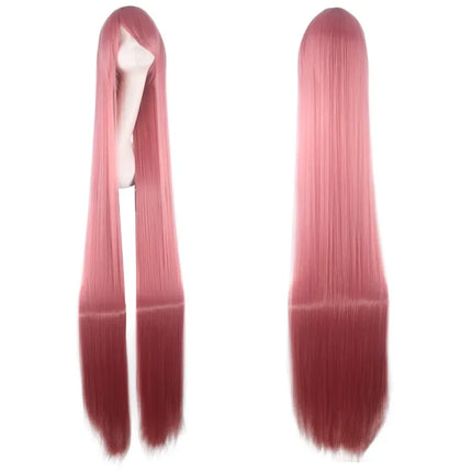 100cm Colourful Wig Long Staight Cosplay Anime Costume Party Wigs Synthetic Heat Resistant Wig