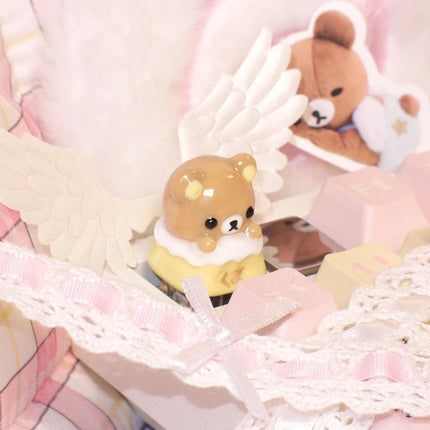 Rilakkuma Keycaps Adorable Relax Bear Artisan Keycap for Magnetic Switch Mechanical Keyboards Ultimate Desk Setup Essential