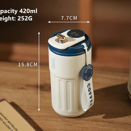 THERMOS Smart Vacuum Cup Bottle Water Digital LED Temperature Coffee Cup 316 Stainless Steel Office Cup Business Portable Mug