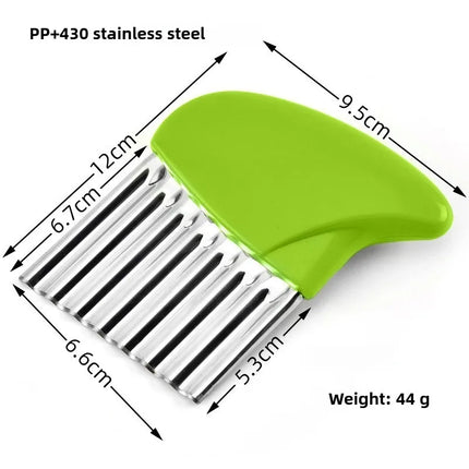 1PC Stainless Steel Potato Knife Wave Shaped French Fries Potato Chip Slicer Carrot Fancy Vegetable Cutter Kitchen Accessories