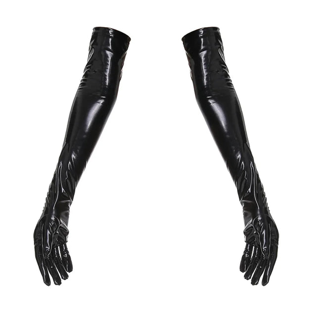 Women's Sexy Shiny Leather Bodysuit Erotic Porn High Cut Open Crotch Wetlook Latex Leotard Set Sleeveless Lingerie Bandage Sissy