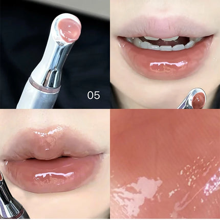 CACE Mirror Watery Crystal Jelly Lipgloss Lasting Moisturizing Lipstick Clear Lip Gloss Glass Lip Glaze Cosmetics Lip Stain Tint