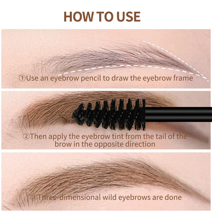 Ocheal Eyebrow Gel 4 Colors Long-lasting Fixed Eyebrow Waterproof Dyeing color Quick-dry Hose Transparent Eyebrow Gel Eye Makeup