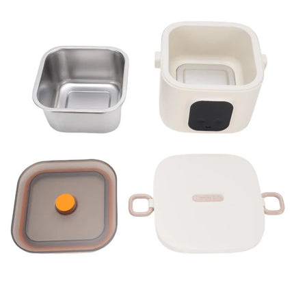 Wireless Electric Lunch Box 30W 304 Stainless Steel USB Fast Heating Insulated Food Box Portable Lunch Warmer For Home Office