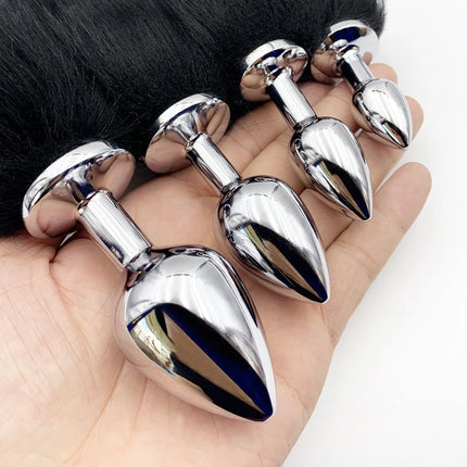 1pcs, BDSM Four size dog tail anal plug, animal tail butt plug, role-playing sex games, men and women sex toys