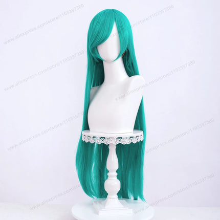 Anime 100Cm Long Staight Cosplay Synthetic Wig Black White Red Pink Brown Gold Blue Women Heat Resistant Hair High Quality Wigs