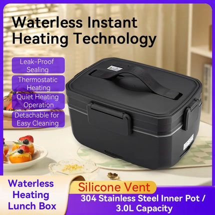 3L Portable Electric Lunch Box Food Warmer Food Heater for Car and Home Lunch Heating 220/110V,12-24V