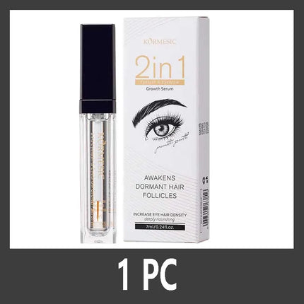 2 In 1 Fast Eyelash Eyebrows Growth Serum 7 Days Natural Eyelash Enhancer Longer Fuller Thicker Curling Lengthening Lash Makeup