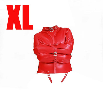 BDSM Sex Bondage Leather Arm Binder Restraint Straitjacket,Cosplay Sexy Costume Slave Binding Straight Jacket Sex Toys For Women