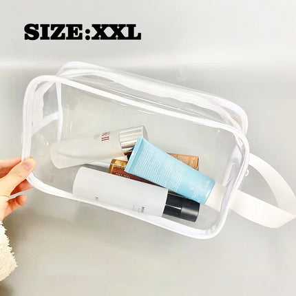 20Custom Waterproof Storage Bag Portable Cosmetic Pvc Bag  Handbag Toiletry Bag Minimalist Transparent Makeup Bag Travel Washbag