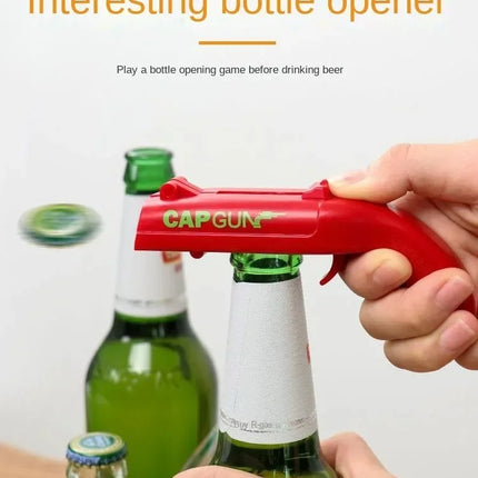 Portable Cap Gun Beer Bottle Opener Beverage Drinking Opening Gun Cap Launcher Kitchen Party Supply Bar Tool Kitchen Accessorie