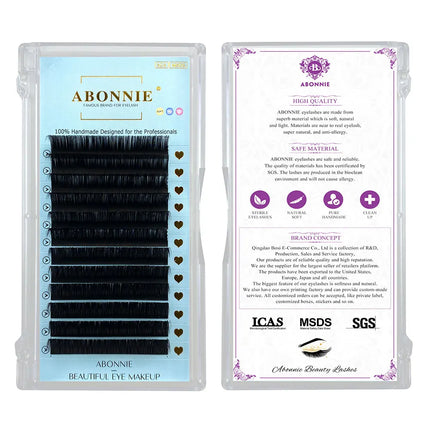 Abonnie LB LJ Curl Cashmere Classic Eyelashes Extensions Mixed Tray LB Curl Eyelashes