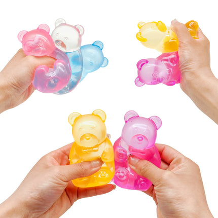 Schylling NeeDoh Cute Gummy Bear Sensory Squeeze Toy with Jelly-like Filling Slow Rebound Stress Relief Toy To Alleviate Anxiety