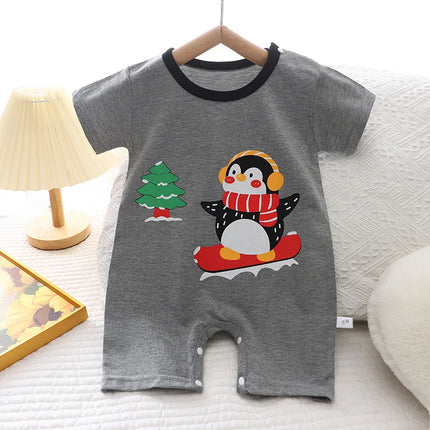 2025 Infant Toddler Crawling Clothes Cotton Summer Boys Girls Thin Male Baby Female Short-sleeved Romper suit Children's Onesie