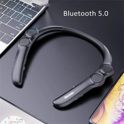 New Portable Neck Hanging Wireless Bluetooth Speaker Portable Mini Subwoofer Intelligent Wearable Stereo Subwoofer