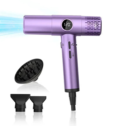 New Professional LCD Display 110000RPM High-Speed Hair Dryer Negative Ionic Blow Dryer Brushless Motor Fast Drying Low Noise