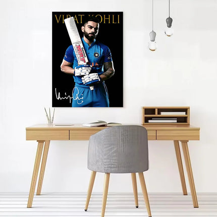 Virat Kohli Cricket Printed Canvas Poster Personalized High Quality Wall Art Paintings for Modern Home Decorations Wand Deko