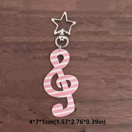 INS Acrylic Keychain Cartoon Shaped Illustration Pendant Kawaii Backpack Carabiner Clip Student DIY Handbook Decoration