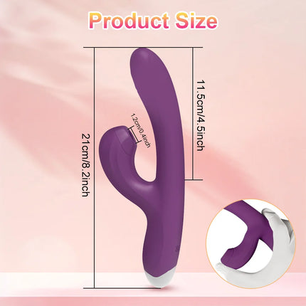 Powerful 20 Speeds Dildo Vibrator Female Clit Sucker Vacuum Clitoris Stimulator Adults Goods Finger Wiggling Sex Toy for Women
