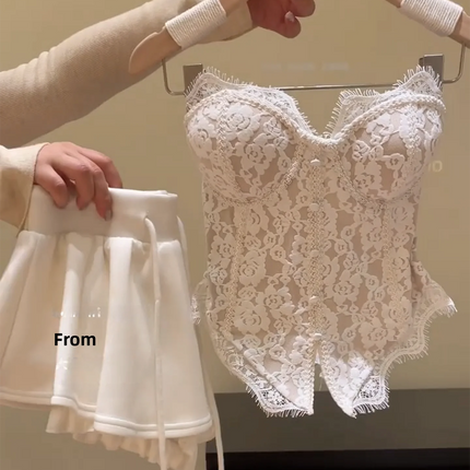Sexy Lace Strap Vest ort Svel Inner Wear Women's Faion Autumn Winter Outerwear Top Ladies' Premium Faion 2025