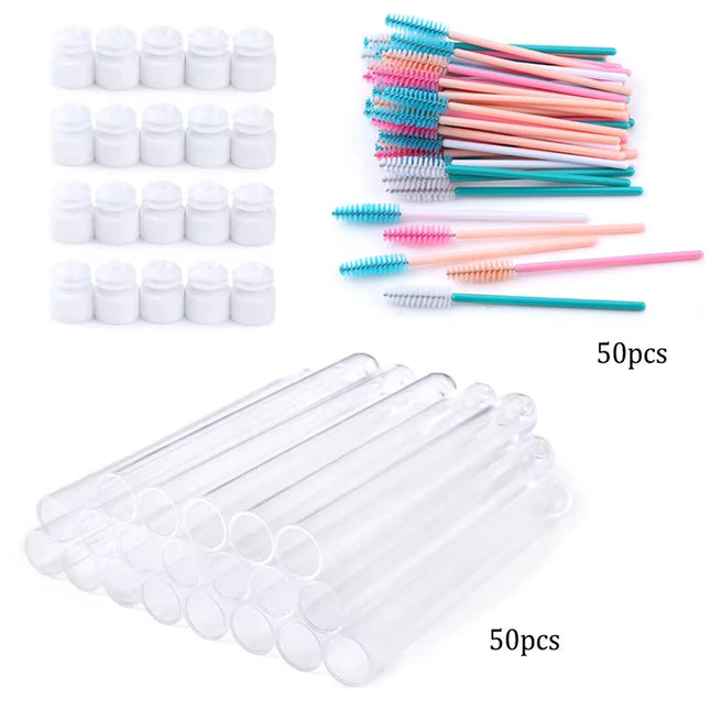 Reusable Eyelash Mascara Wand Tube Empty Eye Lashes Brushes Bottle Hand-made Eyebrow Brush Applicator Dust-proof Makeup Tools