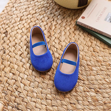 New Girl Dresses Casual Shoes Simple Fashion Children Leather Shoes Solid Color Spring Autumn Kids Princess Ballet Flat Shoes