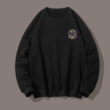 M-8XL Men Oversized Sweatshirt Fashion Loose American Street Fashion Baseball Brand Print Long Sleeve Couple Clothes