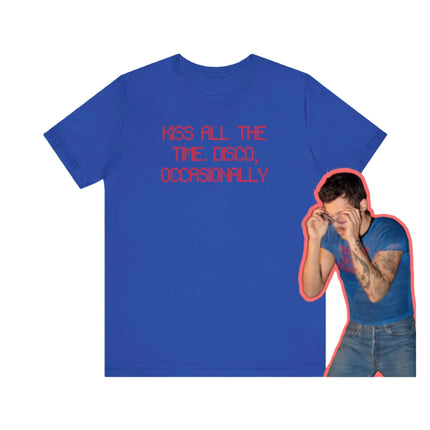 Harry Styles Kiss All the Time Disco Occasionally 2026 album Unisex 100%cotton shirt summer O-Neck Short Sleeve Tshirt fan gift