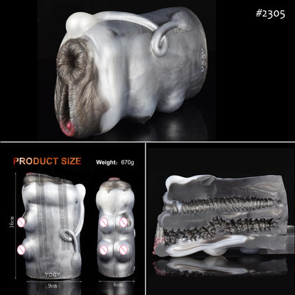FAAK Color Mixed Ultral Soft Male Masturbator Silicone Fantasy Pussy Anal Stroker Erotic Fetish Stimulation Sex Toy for Men