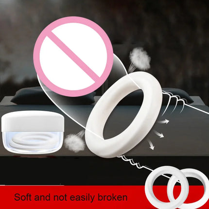 2PCS Silicone Male Foreskin Corrector Resistance Ring Delay Ejaculation Penis Rings Sex Toys for Men Daily/Night Cock Ring
