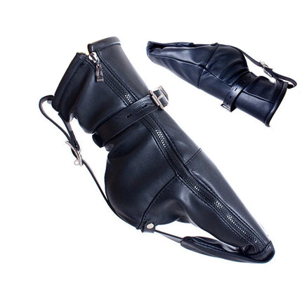 BDSM Bondage Soft Leather Padded Boot,Dog Paw Crawling Mitts Dog Gloves,Ankle Cuffs Bound Leg Strap,Puppy Play Role Play Sex Toy