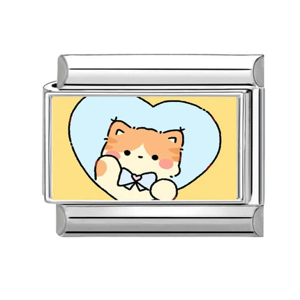 2025 Fashion Lovely Animals Dogs Corgi Cats Pet Italian Charm Fit 9mm Stainless Steel Women DIY Bracelet Gift Jewelry Wholesale