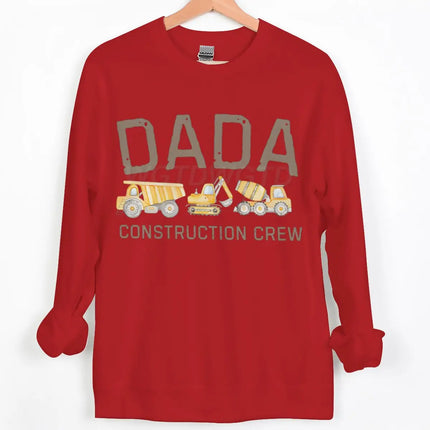 Dad/Mom Construction Crew Graphic Sweatshirts Women Men Fashion Casual Pullover Papa Mama Cartoon Excavator Y2K Sudadera