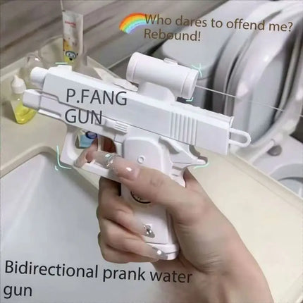 Double directional water gun for pranks, a fun prop for pranks, suitable for prank enthusiasts, funny gifts, and party props